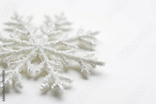 Frosty Delicate Splendor, An Intricate Snowflake Unveils Its Frozen Beauty