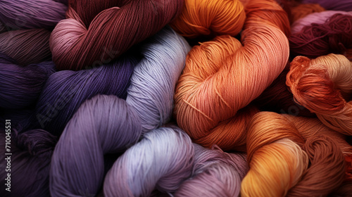 multi-color silk threads created with Generative Ai photo