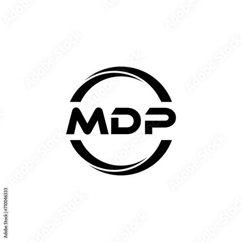MDP letter logo design with white background in illustrator  cube logo  vector logo  modern alphabet font overlap style. calligraphy designs for logo  Poster  Invitation  etc.