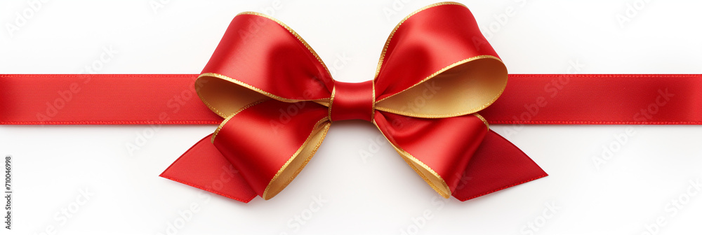 red and gold ribbon on Whitebackground, in the style of packed with hidden details, schoolgirl lifestyle created with Generative Ai