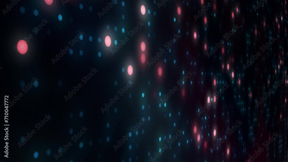Vidéo Stock 3D wall of animated blinking red and blue led light dots ...