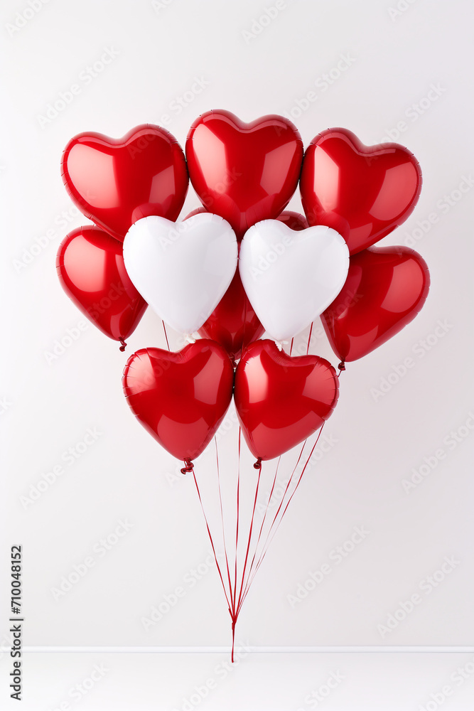 valentine's heart balloons for delivery, in the style of colors, imitated material created with Generative Ai