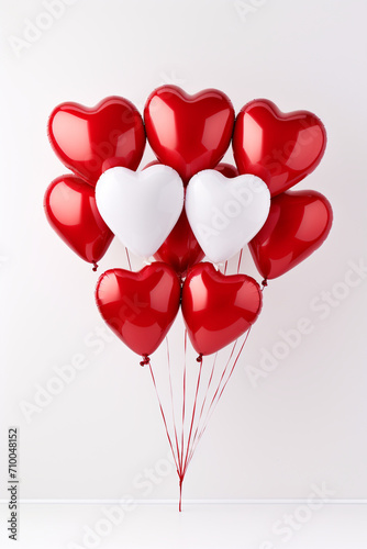 valentine's heart balloons for delivery, in the style of colors, imitated material created with Generative Ai © Andrii Yablonskyi