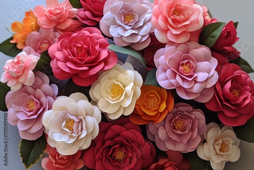 Beautiful camellia flower bouquet wallpaper background