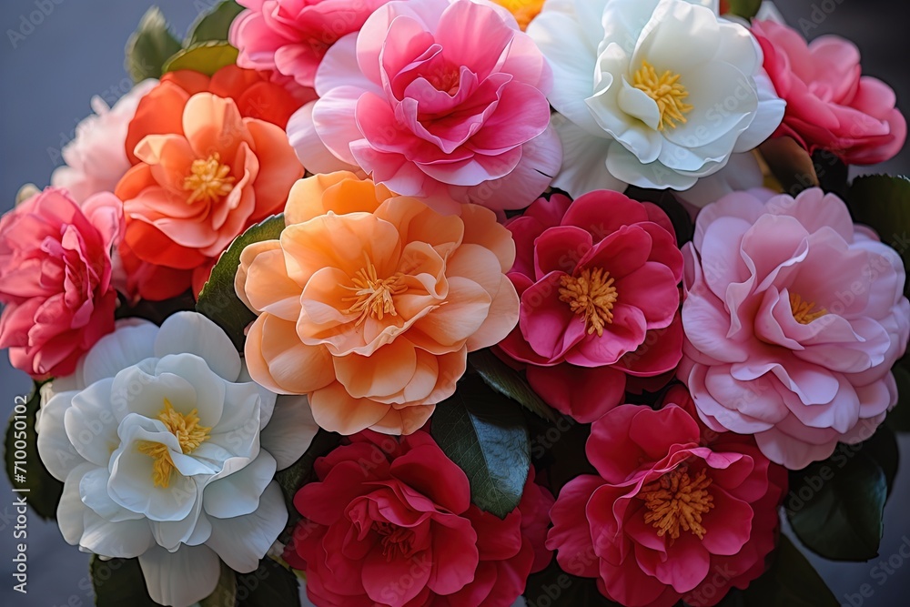 Beautiful camellia flowers bouquet gift Beautiful camellia flowers bouquet gift