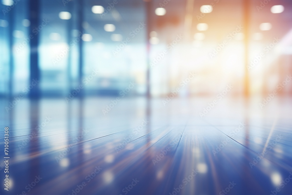An open-space office with abstract light bokeh within its blurred confines—an inviting background for your design projects. Created with generative AI tools An open-space office with abstract light bokeh within its blurred confines—an inviting background for your design projects. Created with generative AI tools
