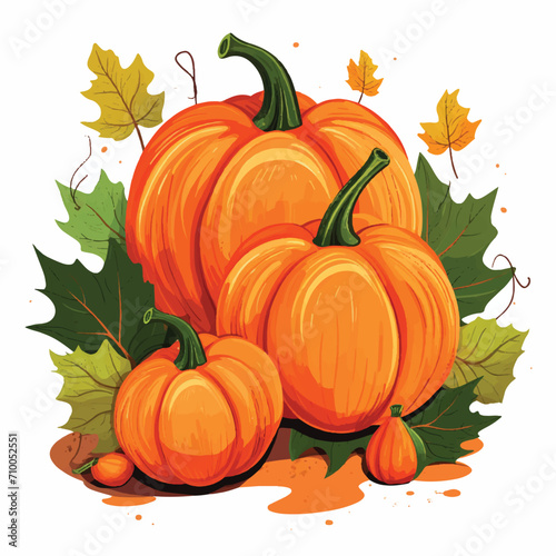 Autumn pumpkin for autumn background design. October