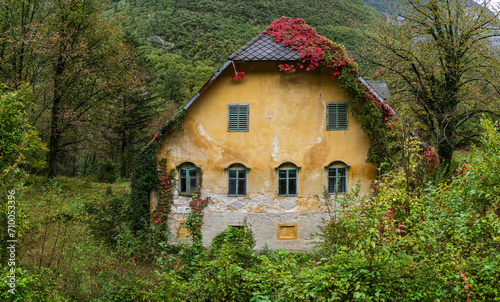 old abandoned house, Bavšica Valley in Triglav National Park, Bovec, Julian Alps. Slovenia, Central Europe © Tolo