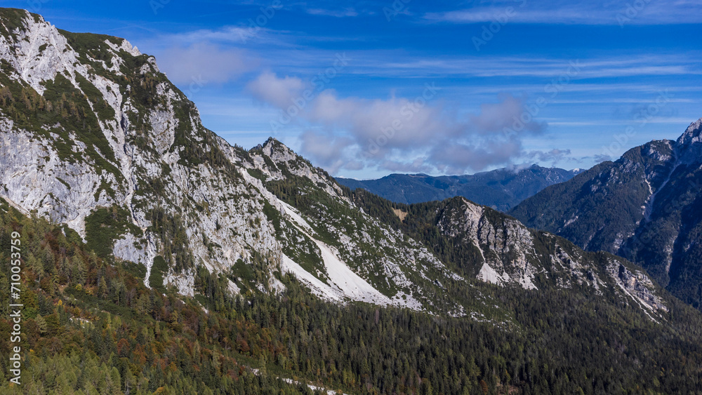 julian alps from Vršič road,. Slovenia, Central Europe,