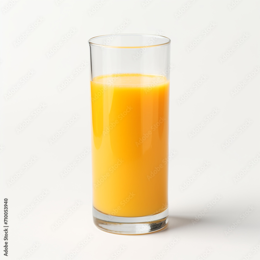 a glass of orange juice, white background created with Generative Ai a glass of orange juice, white background created with Generative Ai