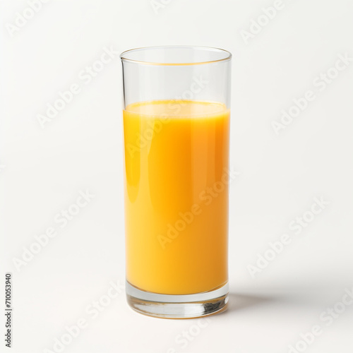 a glass of orange juice, white background created with Generative Ai