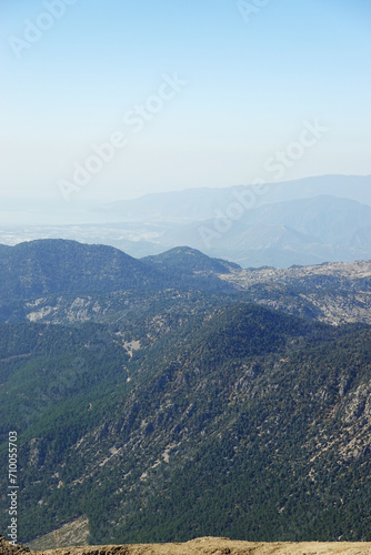 The panorama from Tahtali mountain, Antalya provence, Turkey © nastyakamysheva