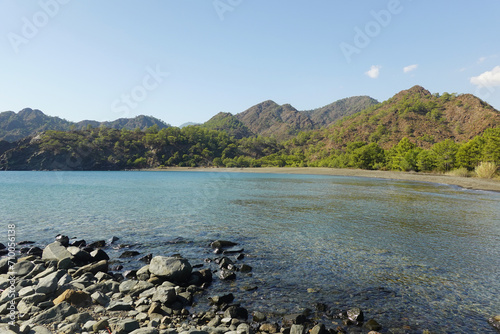 Fototapeta Naklejka Na Ścianę i Meble -  Maden Koyu beach at the Lycian way between Tekirowa and Kemer, Turkey