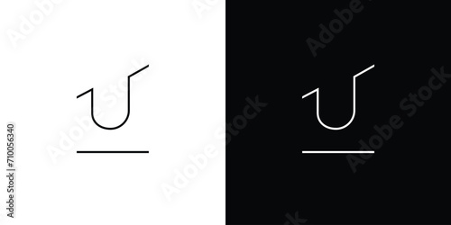 Simple and unique U logo design