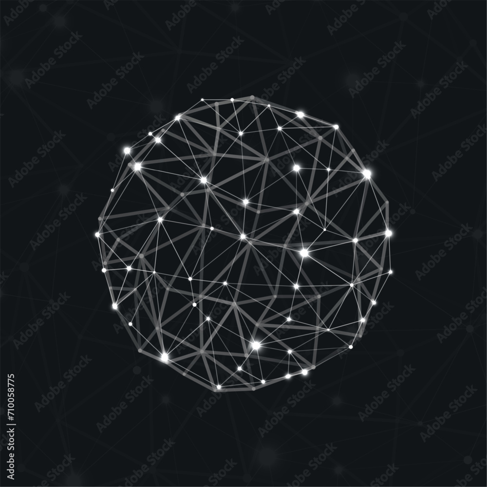 Sphere of particles and lines. Sphere of particles and lines.