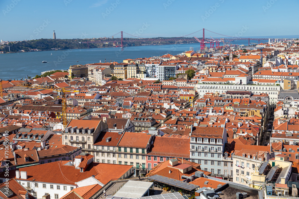 Obraz premium Lisbon city. Portugal. Top view