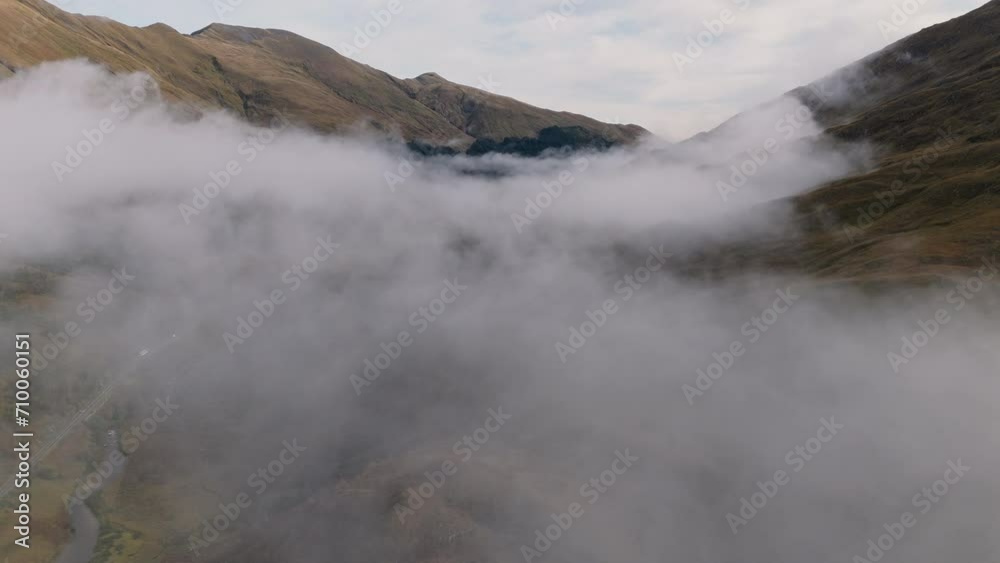 Glen Sheil Highlands Scotland Aerial view Glen Sheil Highlands Scotland Aerial view