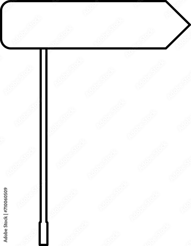 Obraz premium Signpost, direction icon isolated vector. Road traffic signs set. Board blank with place for text. Isolated information direction sign. Vector illustration