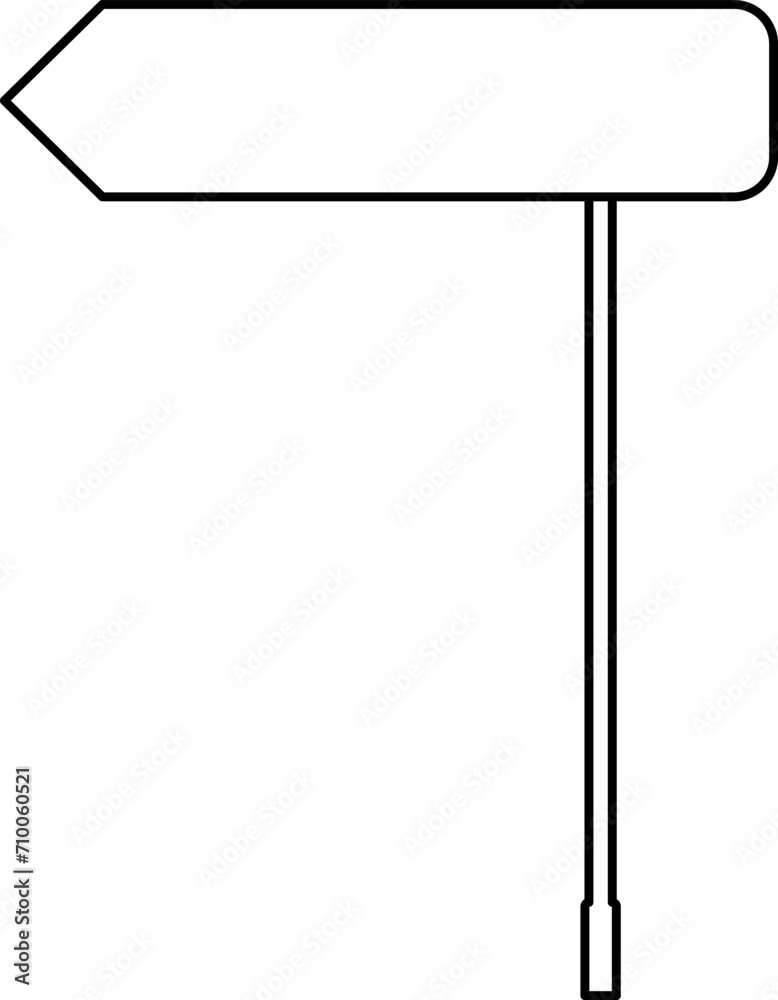 Signpost, direction icon isolated vector. Road traffic signs set. Board blank with place for text. Isolated information direction sign. Vector illustration