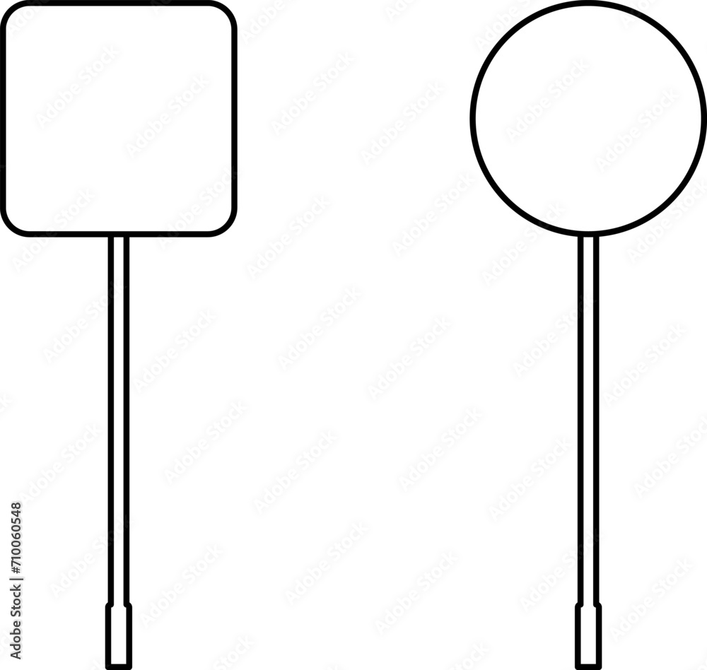 Obraz premium Signpost, direction icon isolated vector. Road traffic signs set. Board blank with place for text. Isolated information direction sign. Vector illustration
