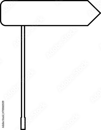 Signpost, direction icon isolated vector. Road traffic signs set. Board blank with place for text. Isolated information direction sign. Vector illustration