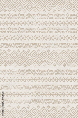 Moroccan Pattern Ethnic Rug Design Geometric Print Texture