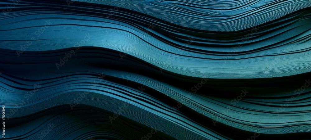 Wood art background illustration - Abstract closeup of detailed organic dark blue wooden waving waves wall texture banner wall, overlapping layers Wood art background illustration - Abstract closeup of detailed organic dark blue wooden waving waves wall texture banner wall, overlapping layers
