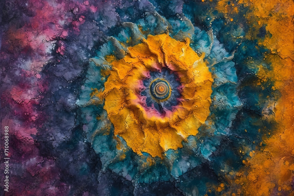 Boho Colorful Spiral Background 