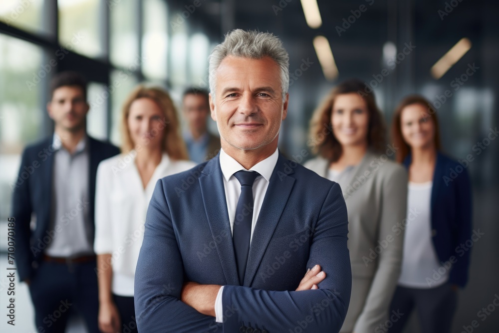 Portrait of a mature businessman posing in modern office Portrait of a mature businessman posing in modern office
