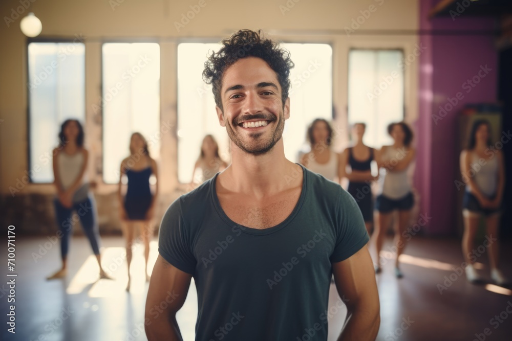 Portrait of a smiling owner of a dance studio Portrait of a smiling owner of a dance studio