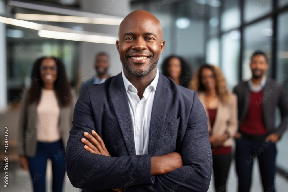 Portrait of a mature businessman posing in modern office Portrait of a mature businessman posing in modern office