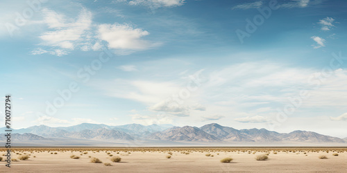 Mojave Desert Mountain Scenery. From a distance mountain scene.  photo