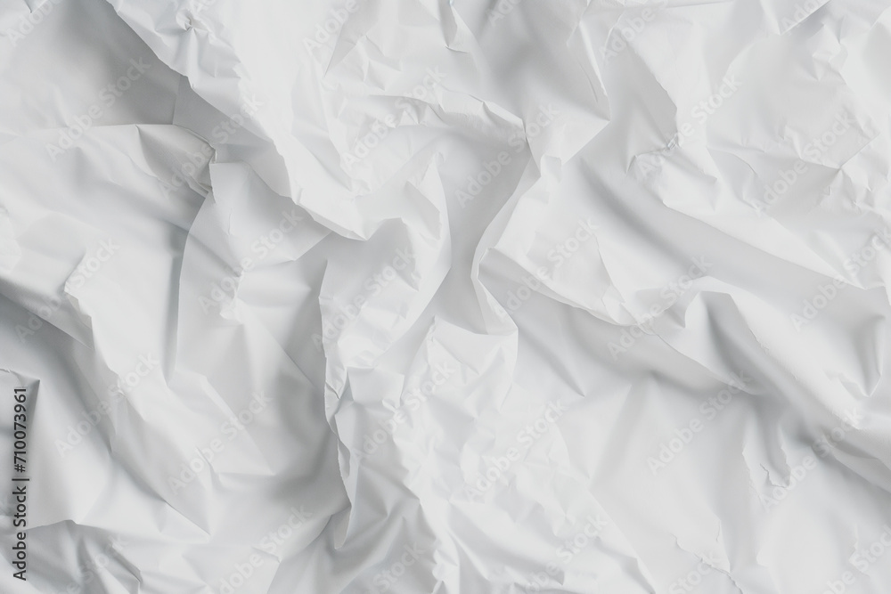 White crumpled paper background White crumpled paper background