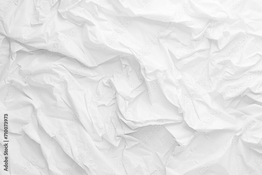 White crumpled paper background White crumpled paper background