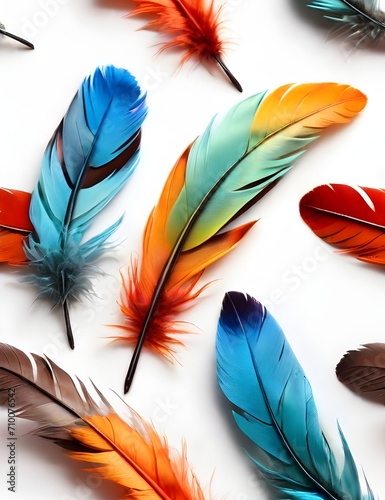 Penas coloridas, ideal para fantasias de carnaval photo