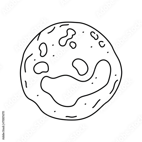 Traditional Indian Food Chapati color element. Cartoon street food.