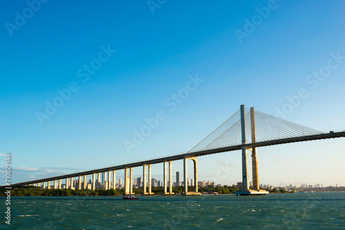 Newton Navarro Bridge Over the Potenji River in Natal City, Brazil