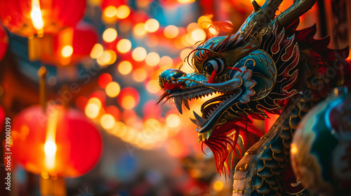 Chinese Zodiac Animals: Illustration of the Majestic Dragon in All Its Glory for the New Year