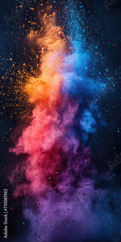 Explodierendes Pulver in verschiedenen Farben © Fatih