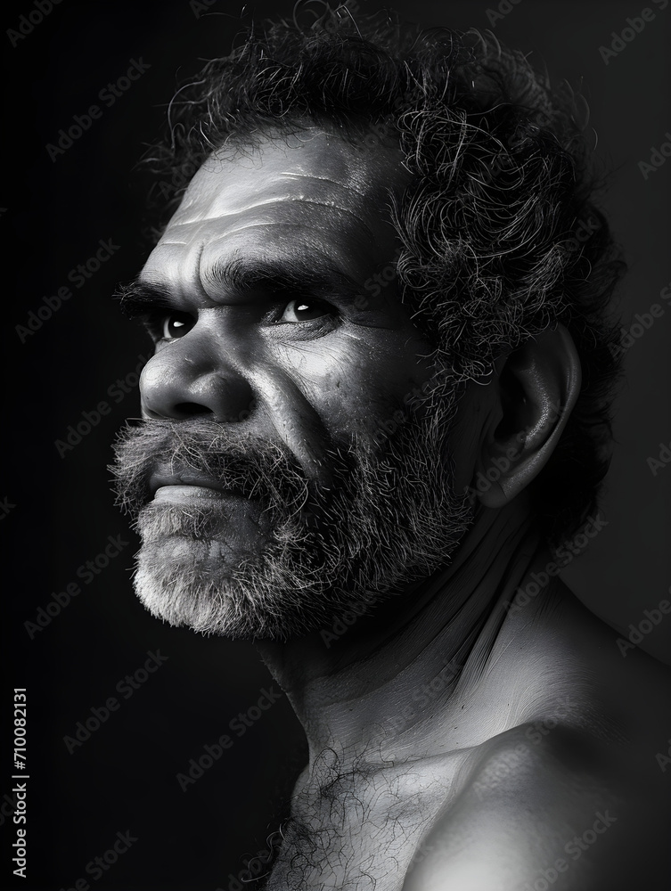 studio portrait of an Aboriginal man studio portrait of an Aboriginal man