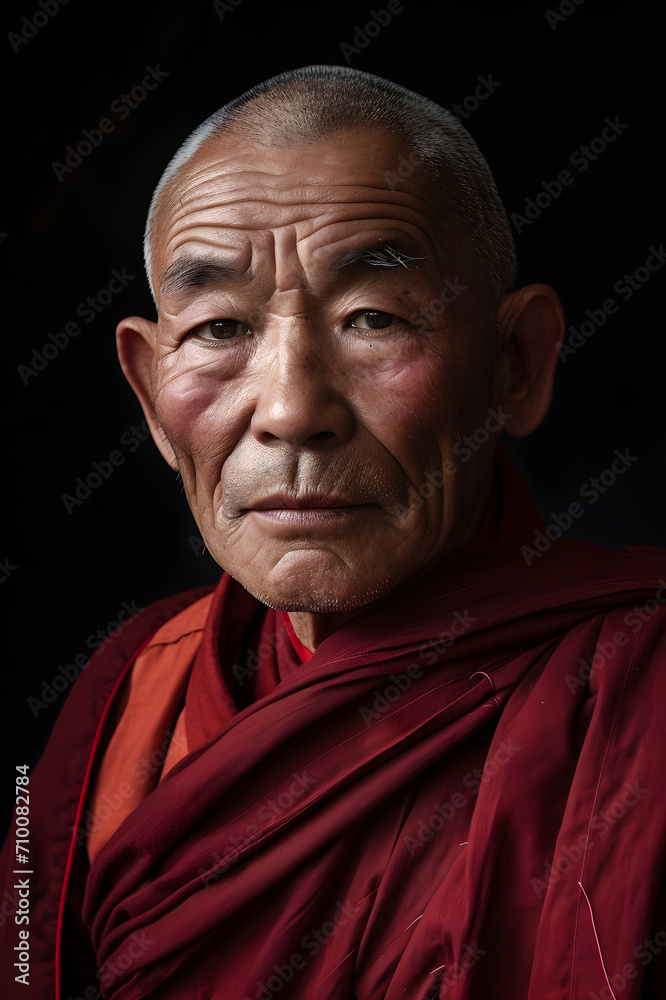 Fototapeta premium studio portrait of an shaolin monk