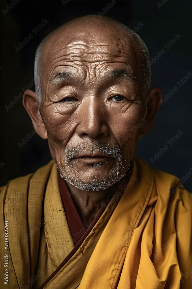 studio portrait of an shaolin monk studio portrait of an shaolin monk