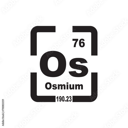 Osmium chemistry icon,chemical element in the periodic table