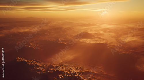 planet mercury landscape aerial shot