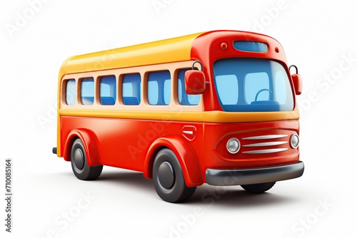 Illustration of public bus on white background