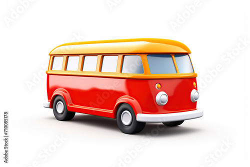 Illustration of public bus on white background