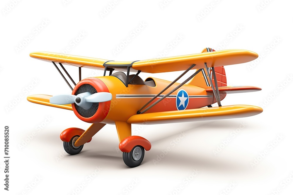 Illustration of cartoon airplane on white background Illustration of cartoon airplane on white background