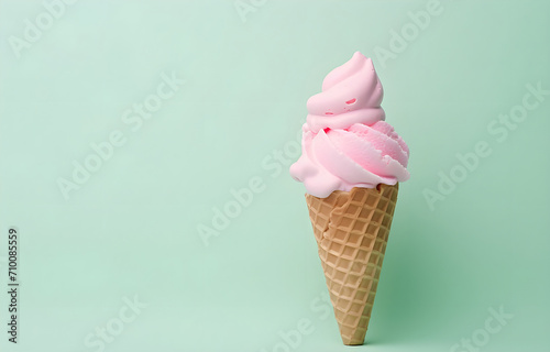 ice cream advertisment pastel background with copy space