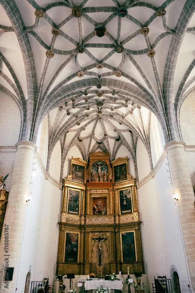 Interior of the church of San Martin de Tours in Mota del Marqués, Valladolid