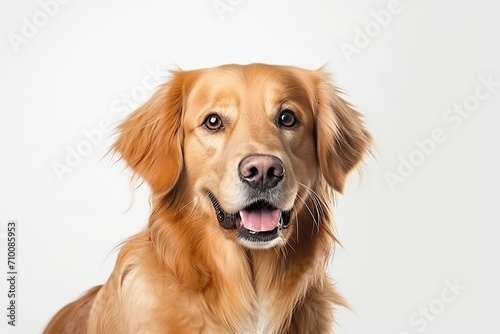 Retriever dog on white background
